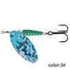 FISHKING anzuelo de pesca señuelo camuflaje cebo biónico lentejuela giratoria señuelo artificial señuelo duro hierro tres ganchos de ancla venta al por mayor