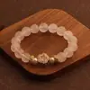 Pulsera de Cuentas de Concha de Cristal Rosa Natural Pulsera de Estrella Diseño Nicho de Lujo Ligero para Mujer Estilo Popular de Douyin de Alta Gama
