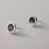 Pendientes de plata de ley 925 con números romanos circulares para hombre y mujer, diseño de celebridades de Internet coreanas, pendientes de alta calidad 91399a