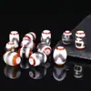 Ágata Natural Estilo Tíbet Ojo Tres Ojos Auténticas Cuentas Dzi Sueltas Accesorios para Joyería DIY Cuentas de Hilo Hechas a Mano Accesorios de Cuentas Barril Wholesale