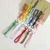 Llavero de cuerda para mochila, mosquetón tejido de nailon, cordón para bolsa, colgante de muñeca colorido, adorno de estrella, cuerda doble