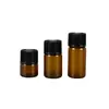 Suministro de fábrica botella de perfume marrón de 2-30 ml botella de aceite esencial tapa oscura de cabeza grande botella sellada venta al por mayor