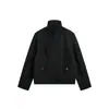 Chaqueta de trabajo ACE de diseño minimalista estilo old money moderna con solapa para hombre, corte holgado, abrigo casual maduro para hombre HJ5931