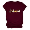 Amazon eBay Tienda Independiente Linda y Divertida Versátil para Mujer Perro Salchicha Fantasma Cuello Redondo Manga Corta Camiseta