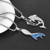 Nuevo colgante Dolphin Love para hombre y mujer, collar de cola de pez estilo Mori coreano, celebridad de internet, colgante de nicho fresco, joyería de moda