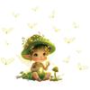 Transfronterizo 2025 Nuevo Modelo Afg3931 Niño Mariposa Pegatina Luminosa Verde Soporta Dropshipping
