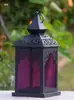 Suporte de Vela Retrô Europeu Lanterna à Prova de Vento Arte em Ferro Oca de Chão Mini Lanterna Estilo Casa Americana Ornamento de Iluminação para Caminho de Pátio