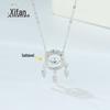 S925 Sterling Silver Smart Dream Catcher Colar Feminino Clavícula Cadeia Boêmio Batendo Coração Pingente Doce Estudante