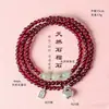 Pulsera de Granate Color Vino Tinto para Mujer, Círculo Único de Cristal de Fresa, Círculo Doble, Pulsera de Círculo Triple, Cuentas de la Fortuna, Joyería de Cristal al por Mayor
