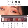 Paleta de Sombras Nove Cores Teclado, Tons Terrosos Super Populares, Com Glitter, Matte, Perolado, À Prova d'Água, Paleta de Sombras Portátil para Ponta do Dedo