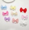 Estilo coreano rosa brilhante cor sólida malha cintura laço acessórios de cabelo infantil roupas materiais diy acessórios infantis acessórios