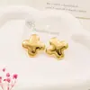Brincos de Metal Estilo Retrô Mais Vendidos na Europa e América Aço Inoxidável Simples Moda Brincos de Luxo Joias
