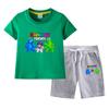 Traje de verão Rainbow Friends para meninos e meninas 2023 novo infantil bebê algodão manga curta shorts fino conjunto de duas peças