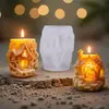 Molde de Resina de Cristal DIY Cabaña de Bosque de Hadas Vela 3D Edificio Vela Aromática Molde de Silicona