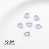 Nueva joyería para decoración de uñas, estilo japonés, marco de metal simple con forma de corazón, decoración de uñas huecas y esmeriladas.