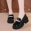 Sapatos Mary Jane de Couro Populares para Mulheres 2026 Primavera Novo Estilo Sapatos Femininos que Aumentam a Altura Mocassins de Solado Grosso Sapatos de Salto Plataforma Sapatos de Solado Macio
