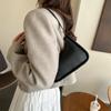 Bolso de mano texturizado de color sólido de moda estilo coreano 2023 otoño e invierno Nuevo bolso de hombro sencillo estilo coreano para llevar bajo el brazo