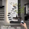 Pintura Decorativa de Entrada para Adivinación, Pintura Colgante de Planta Verde Hidropónica, Lámpara de Pared LED de Gama Alta, Pintura de Pared para Puerta de Entrada