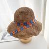 Designer japonês estilo pastoral linda florzinha chapéu feminino de férias de verão chapéu de praia versão coreana de sombra ao ar livre