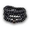 Pulseira Transfronteiriça Mais Vendida 108 Nós Chineses Contas de Buda Pulseira de Contas de Madeira Imitação de Rosário para Homens e Mulheres