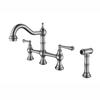 Kaiping Youjia baño Lavabo de Cobre grifo de cuatro agujeros cromado lavabo de ocho pulgadas doble manija Americano con rociador 3841
