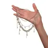 Colar Branco Fresco com Contas Doces Camada Múltipla Empilhável Gargantilha para Mulheres Temperamento Suave Corrente de Clavícula de Nicho