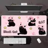 Mouse Pad de Gato Preto Desenho Animado para Escritório, Lama de Diatomáceas, Extra Grande, Resistente à Sujeira, Absorvente de Água, Antiderrapante, Resistente ao Desgaste, Tapete de Mesa para Jogos, Atacado