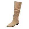 Botas de montar de tacón grueso, retro, hasta el tobillo, nueva colección de otoño 2026, botas de media pantorrilla estilo francés, ajuste ceñido, estilo vaquero occidental