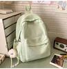 Mochila Nueva Estilo Japonés Ins de Aspecto de Alta Calidad Fresca y Dulce de Color Caramelo con Lazo para Estudiantes de Secundaria y Preparatoria Mochila Ligera