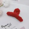 Pinzas para el Cabello Peludas para Otoño e Invierno, Elegantes Pasadores para la Parte Trasera de la Cabeza, Venta al por Mayor de Fabricantes, Modernas Pinzas Grandes de Tiburón de Peluche