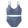Conjunto de ropa interior de belleza cruzada para espalda con tirantes ajustables, sujetador de hilo inalámbrico deportivo tipo tubo, ropa interior triangular