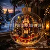 Nueva tira de luz luminosa transfronteriza con adornos de bola 3D de animales navideños lindos, colgantes para árbol de Navidad
