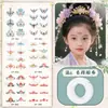 Populares Calcomanías para Cejas Estilo Chino, Calcomanías de Tatuaje Impermeables y de Larga Duración, Estilo Antiguo Flor de Loto, Maquillaje para Actuaciones de Niños y Niñas, Decoración Facial