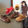 Zapatos Birkenstock con Forro de Felpa para Niñas Invierno 2025 Nuevos Zapatos Casuales Cálidos para Niños Tenis de Algodón de Doble Capa Zapatos Agan