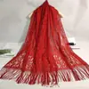 Chal de Verano para Cheongsam Bufanda de Encaje Jacquard Hueco de Seda Chal con Borlas Estilo Étnico para Mujer Baotou Cena de Gala