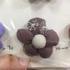 Flor de Cinco Pétalas Bordada Acessórios DIY Tecido Florestal Flor Feita à Mão Flor de Algodão Acessórios Acessórios Flor Dupla Cinco Pétalas
