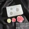 Molde de Silicona Hecho a Mano DIY Pegamento de Cristal Flor Estéreo Rosa Camelia Loto Hoja de Loto Yeso Fondant