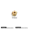 Acessórios de Joias DIY em Aço Inoxidável Banhado a Ouro 18K, Base de Flor de Contas Tridimensional, Colar, Pulseira, Separador de Base de Flor de Contas