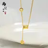 Tienda de Oro Mismo Estilo Collar de Corazón Picado Chapado en Oro Alta Retención de Color Floral Mariposa Moneda de los Cinco Emperadores Collar Venta al por Mayor
