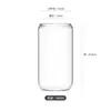 Vaso para refresco, vidrio de borosilicato alto, transparente, permite ver el contenido, apto para bebidas frías, de paredes rectas, alto, con popote, personalizable con un logo basado en tu diseño