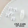 Accesorios para Uñas con Moño de Cinta Afelpada Rosa y Blanco Corbata de Moño Roja Oso de Peluche Decoraciones para Uñas Venta al por Mayor