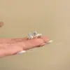 Anillo Mariposa Danzante Azul Hielo Brillante Azul Ultra-Hada con Circonita para Mujer, Anillo de Dedo Índice Exquisito de Nicho, Anillo Abierto Versátil
