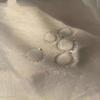 Anillo de Cristal de Transferencia Ultrafino Ins Coreano Nicho Espíritu de Hada Gama Alta Cuerda Elástica Anillo Apilable 2021 Nuevo Estilo