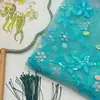 Tela Bordada para Vestido de Novia Flor de Seis Pétalos, Varios Estilos en Stock, Accesorios y Utilería para Ropa Infantil, Tela Bordada para Bordes