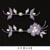 Botão Cheongsam Original Feito à Mão Botão Novo Chinês Pérola Flor Peônia Fivela Dura Retrô Hanfu Terno Tang Botão Tecido