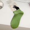 Calcetines de Media Caña para Mujer de Primavera y Verano, Lindos y Dulces de Gato, Modernos de Gatito de Dibujos Animados, Versátiles y Holgados