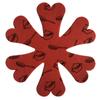 Tapete para maceta de fieltro no tejido con copos de nieve, antideslizante, aislante térmico, almohadilla protectora para el fondo de la maceta, antiescaldaduras, fácil de limpiar, tapete para maceta impreso
