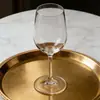 Taças Altas de Vinho Tinto com Design de Corte a Frio de Alta Qualidade para Banquetes de Hotel, Taças de Vinho de Vidro, Copos de Licor de Vidro Atacado