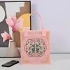 Bolsa de Feltro Guofeng Bolsa de Mão Grande Capacidade Menina de Desenho Animado Explosiva Portátil Leve Doce Portátil