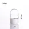 En Stock 100ml Fondo Redondo Tapa de Rosca Florero de Cáñamo Etiqueta de Cordyceps Ampolla de Vidrio Sellada Botella para Cápsulas de Suplemento de Salud